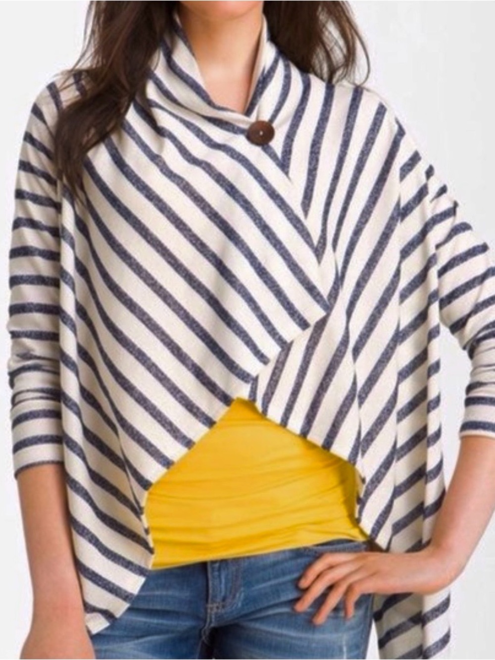 Bobeau Striped Sweater Top S‎